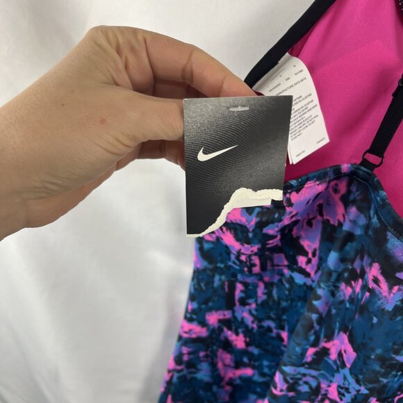 Nike NWT Multicoloured Splashy Tankini Top Women's Size L - Picture 4 of 9